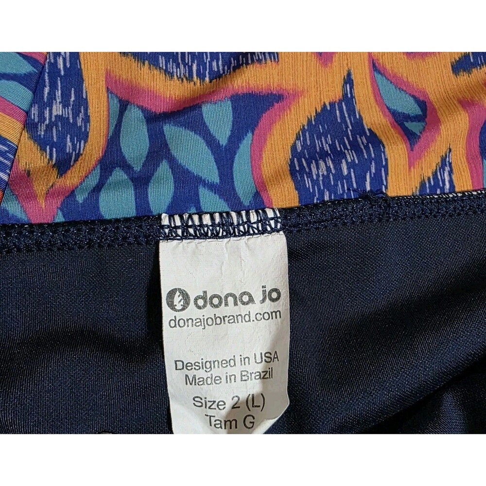 Dona Jo Athletic Skort Womens L Colorful Tropical ArtsyTennis Pickleball Skirt - Picture 9 of 13